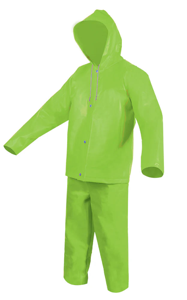 CHAQUETA CON PANTALÓN CON PETO VERDE HIGH VISIBILITY