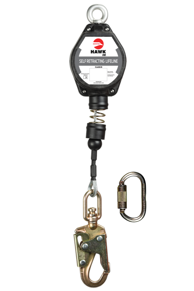 LINEA RETRACTIL HAWK A/GALVANIZADO CON GANCHO CHICO MODELO H/RGS-M 10ft