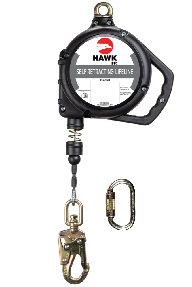 LINEA RETRACTIL HAWK A/GALVANIZADO CON GANCHO CHICO MODELO H/RGS-M 20ft